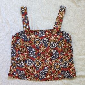 Faherty Floral Camisole - Red and Blue